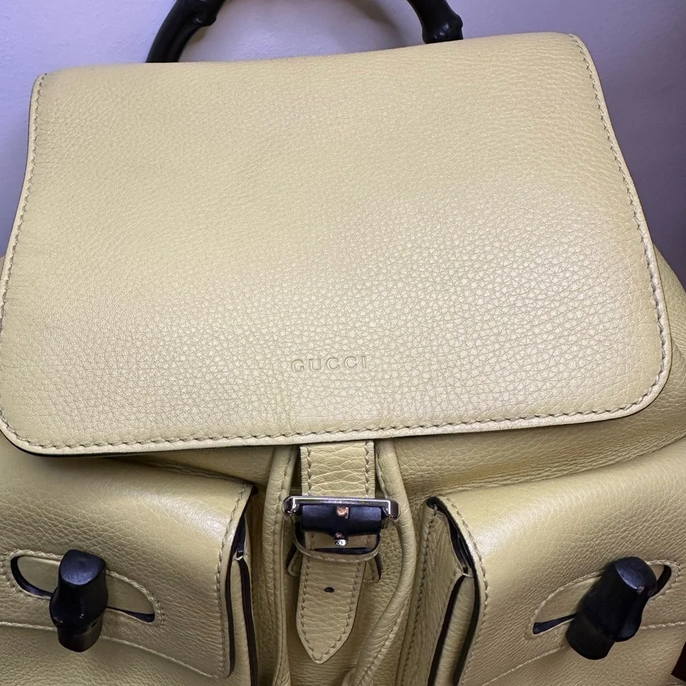 Gucci Leather Bamboo Tassel Backpack - Picture 16 of 16